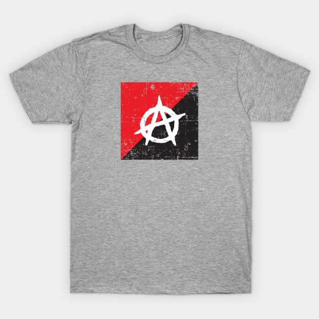 ANTIFA - anti fascist anarchist black red flag T-Shirt by vlada123